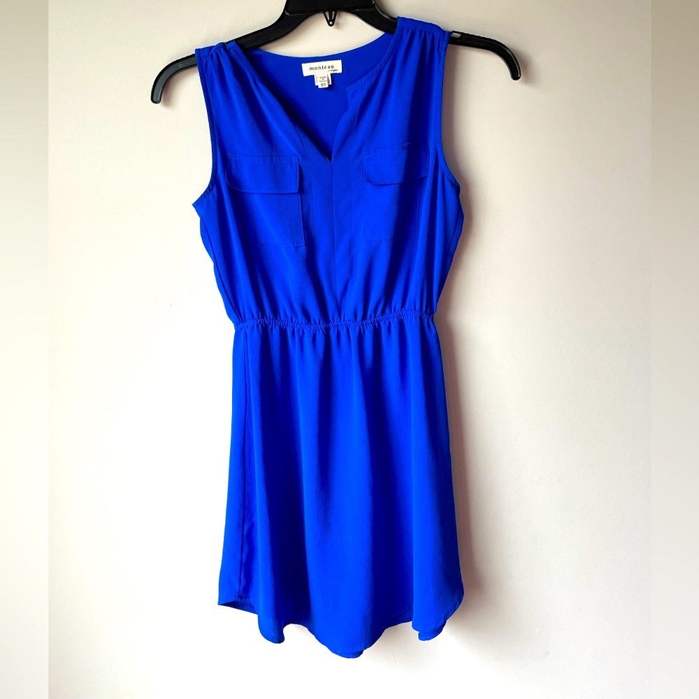 Blue V-neck